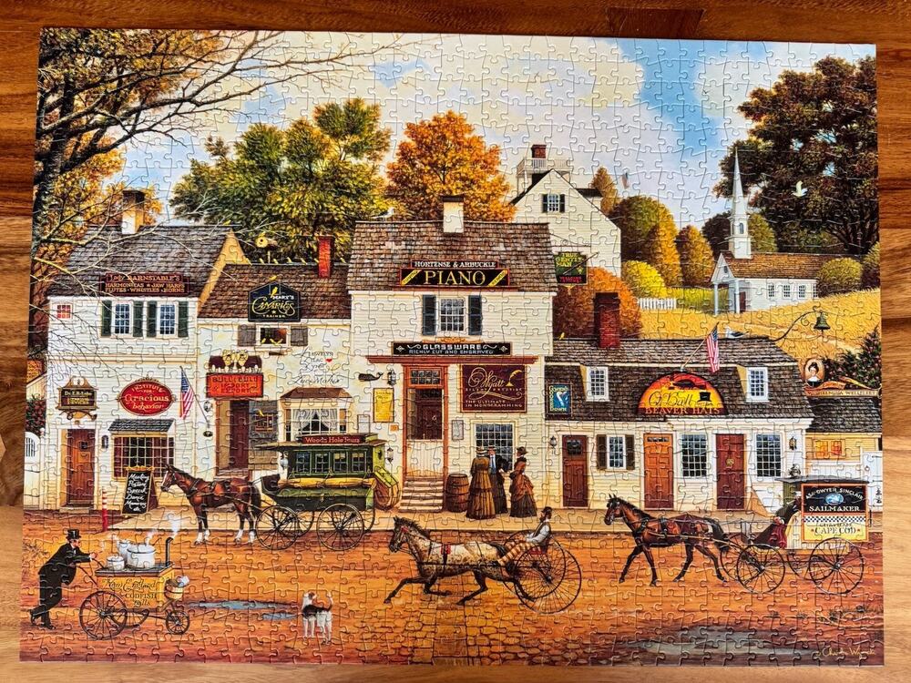 Puzzle "Olde Cape Cod" by Charles Wysocki & Buffalo Games, 1000 Pcs, COMPLETE